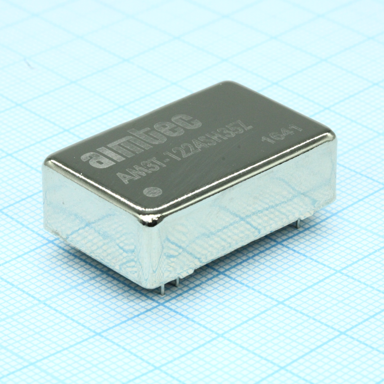 AM3T-1224SH35Z - DC/DC, 3Вт, вход 9…18В, выход 24В/0.125А, изоляция 3500В DC, КПД 80%, максимальная емкостная нагрузка не более 22мкФ, DIP24, 31.75x20.32x10.16мм, -40…85°C, металл