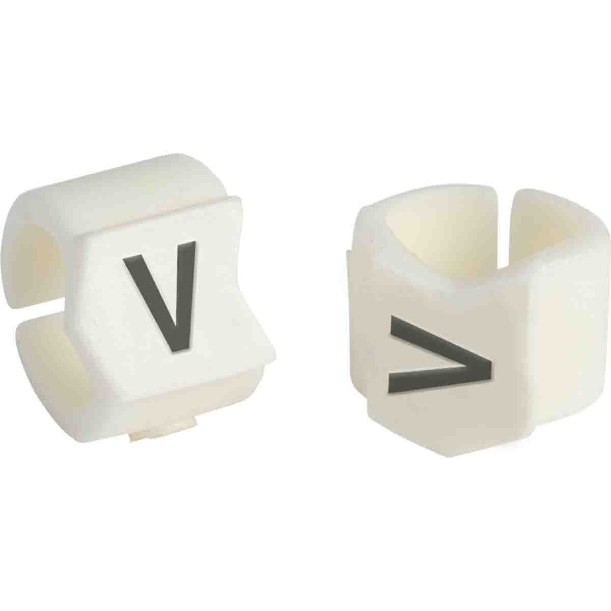 brd133431 - SCN-23-V клипсы белые, 50шт/упак, для провода 5,9-8,5мм диаметра, легенда V