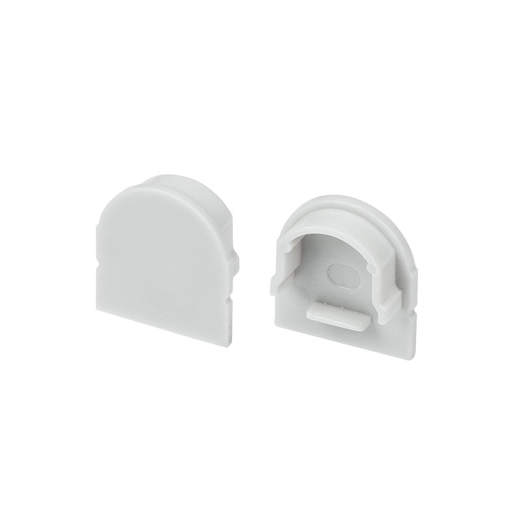 Заглушка ARH-WIDE-H20 Round глухая 018866 - Заглушка (глухая) для профиля ARH-WIDE-H20 с экраном ARH-WIDE-B-H20-2000 Round. Материал - PVC серый.