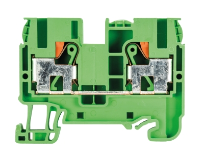 Клемма WTP 6/10 GN - Проходная клемма, тип фиксации провода: push in, номинальное сечение: 6/10 мм кв., 57A, 1000V, ширина: 8 мм, цвет: зеленый, тип монтажа: DIN 35