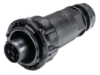 Разъем RST50i5S S1 ZR5 S SW - Розеточный разъем на кабель диам. 15-25 мм, IP66/67/69 5 полюсов, цвет: черный, номинальные характеристики: 250V/400V+PE 50A, серия gesis RST POWER