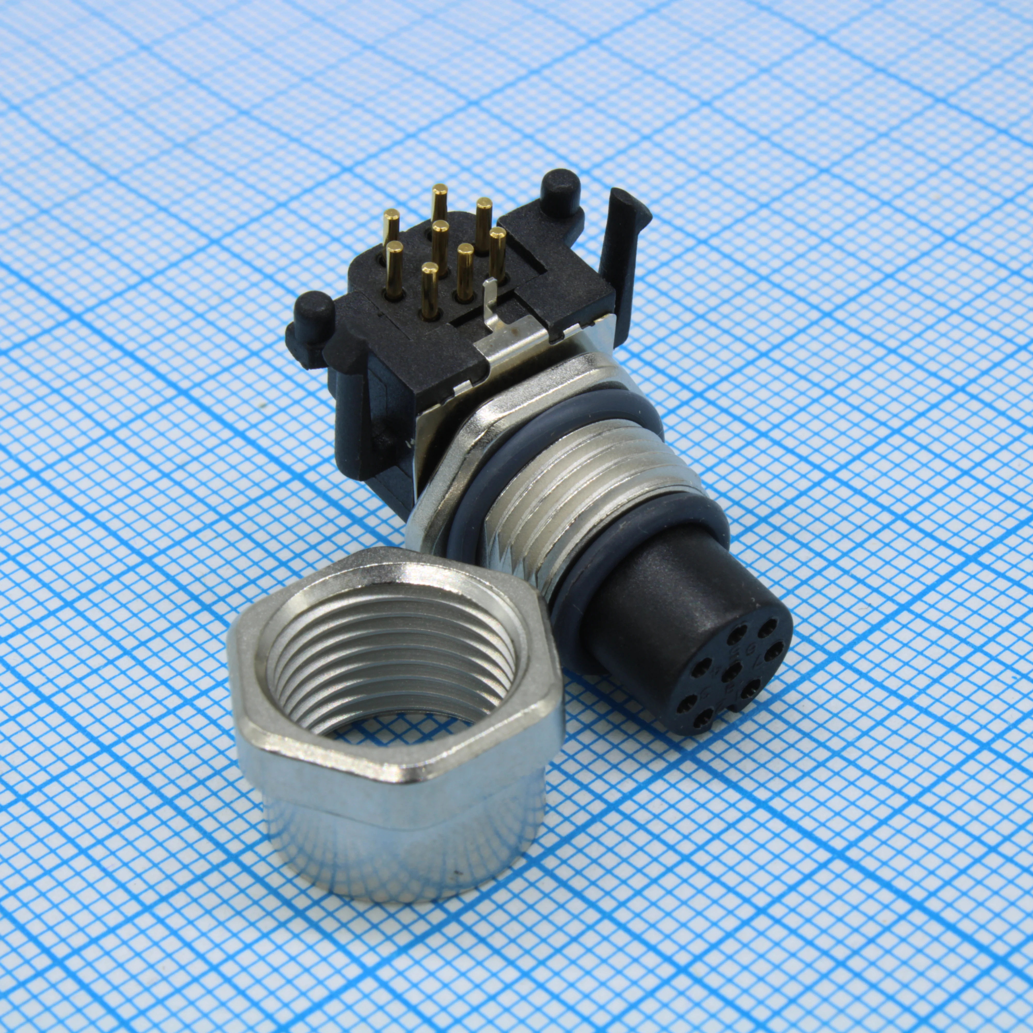 MSAS-08PFFR-SF7003 - Разъём круглый метрический M12 8 контактов