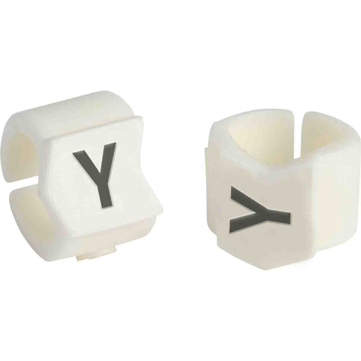 brd133434 - SCN-23-Y клипсы белые, 50шт/упак, для провода 5,9-8,5мм диаметра, легенда Y