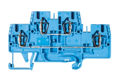 Клемма этажн. WKFN 2,5 E/35 BLAU - Этажная клемма, тип фиксации провода: пружинный, номинальное сечение: 2,5 мм кв., 24A, 500V, ширина: 5 мм, цвет: синий, тип монтажа: DIN 35