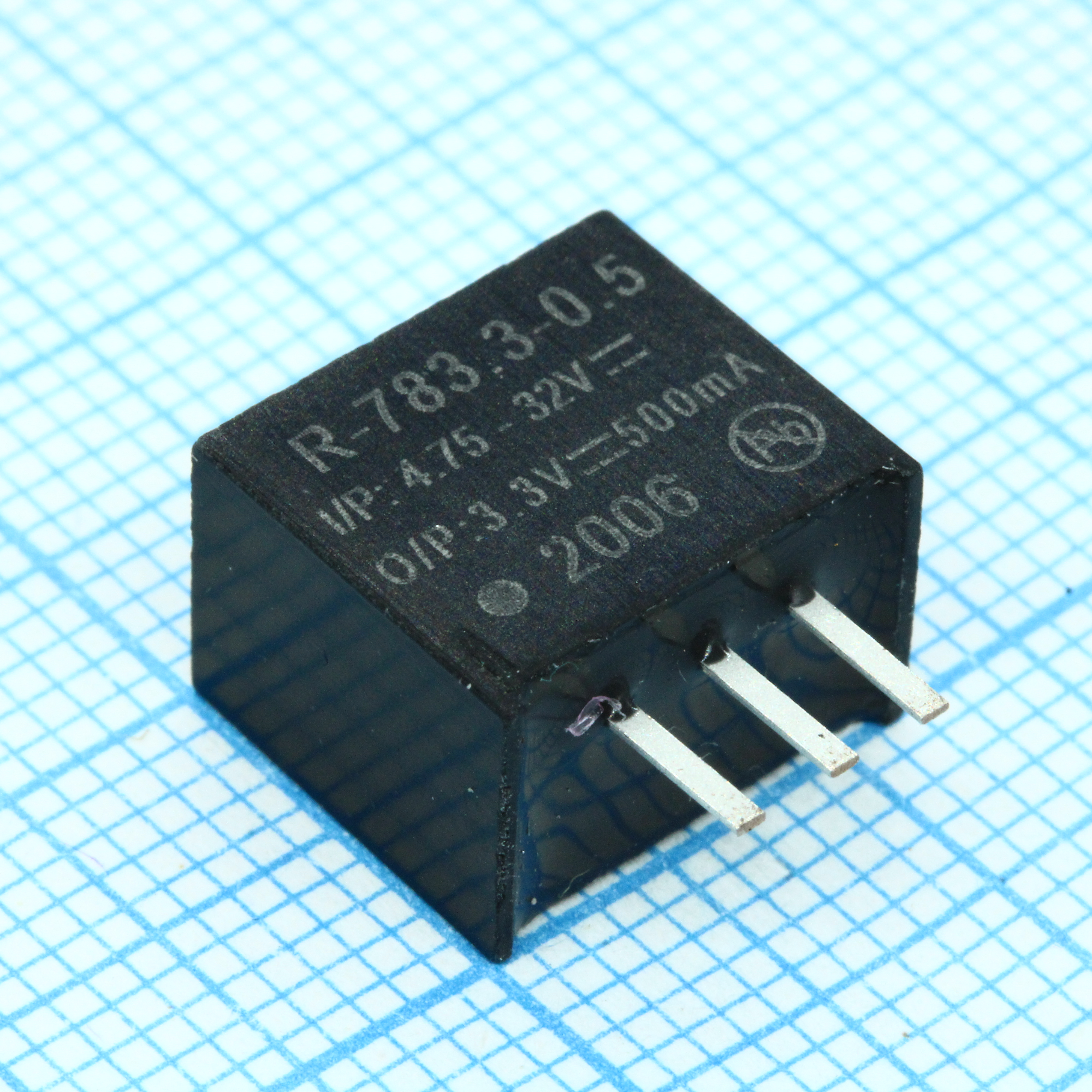 R-783.3-0.5 - Преобразователь DC/DC, без изоляции, вход 4,75-32В: выход 3,3В 0,5А 1,65Вт