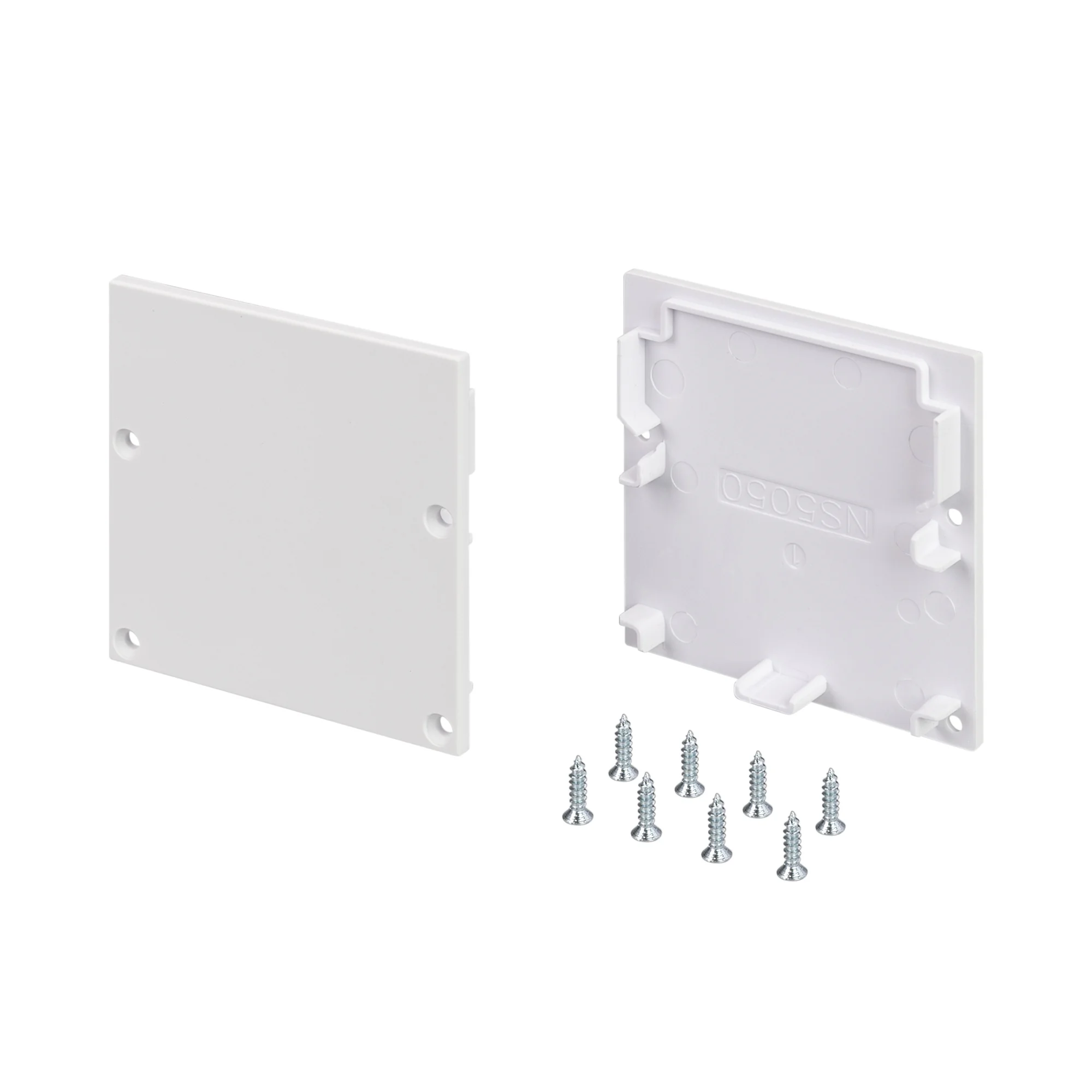 Заглушка SL-LINE-5050-S WHITE 038936 - Пара белых заглушек для профиля SL-LINE-5050. В комплекте 2 заглушки, 8 шурупов. Цена за весь комплект.
