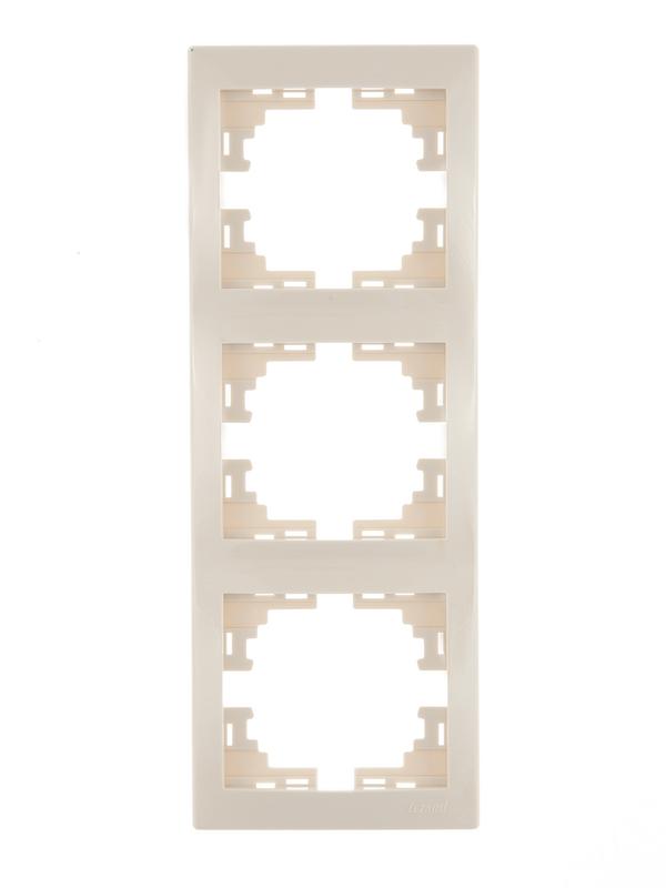 Рамка 3-м Mira вертикал. крем. 701-0300-153