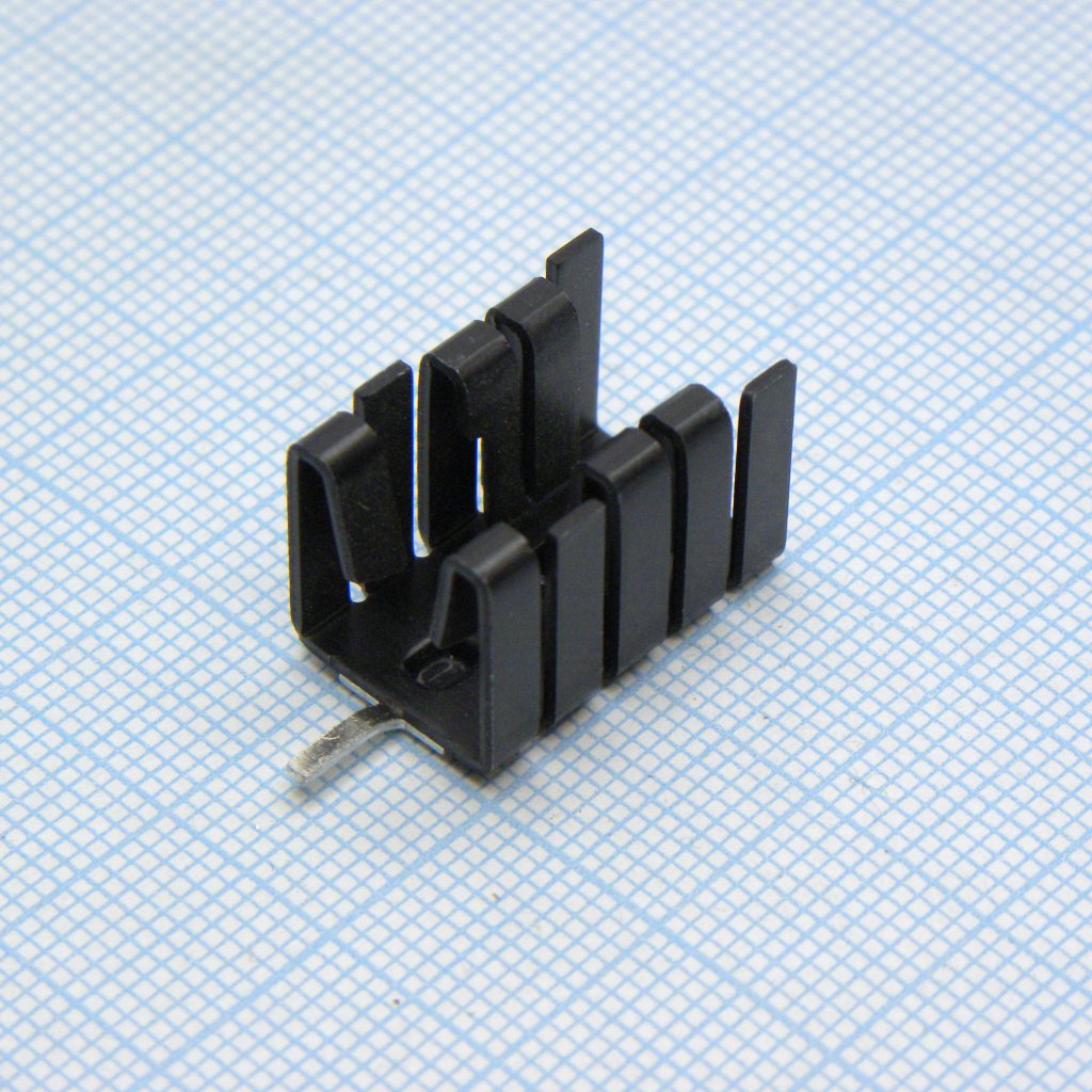 V8508B - Радиатор для корпусов TO220, 12.7*19*12.7, тепловое сопротивление 21 К/Вт