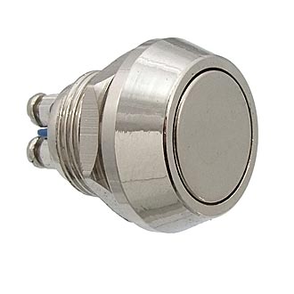 PBS-28B-2 D-12 MM STEEL - Кнопка антивандальная металлическая, 2А 36В, без фиксации на замыкание, резьба М12