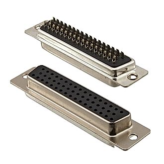 DB-50F - Разъём D-SUB розетка DB-50F, 50 контактов