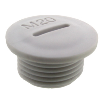 ЗАГЛУШКА MG-20 серый пластик - Заглушка для кабельного ввода, пластик