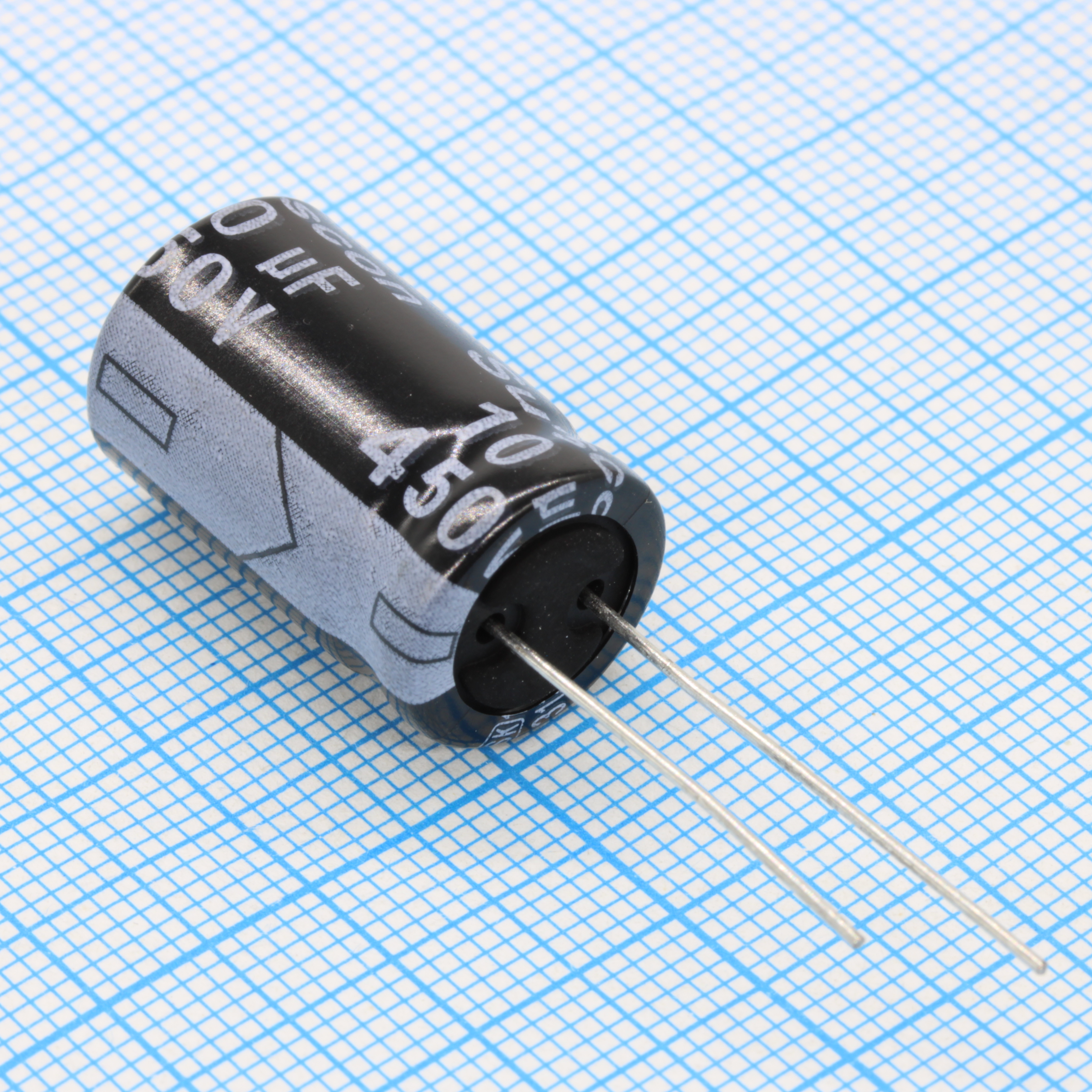 SK450M100I21TKKKS00R - Конденсатор алюминиевый электролитический 10мкФ 450В ±20% (13х21мм) радиальный 5мм 165мА 2000час 105°C россыпь