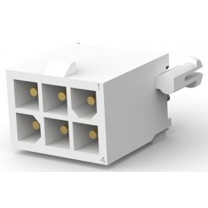 1-770178-1 - Разъем, Mini-Universal MATE-N-LOK; Тип: Вилка на плату; Шаг: 4.14 мм; Контакты: 6; Ток: 9.5 А; Напряжение: 600 В