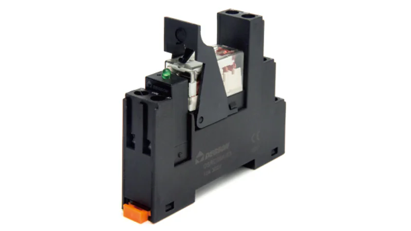 Реле с колодкой DRPBS-2C-LD-D24 - Реле с колодкой, 2 группы переключающих контактов, 24VDC, 8A, в комплекте: реле DRPB-2C-D24-06Z(H), колодка DSRC08A-F3-00Z(H), DMD модуль DMD-LD-6/24V-00Z(H)