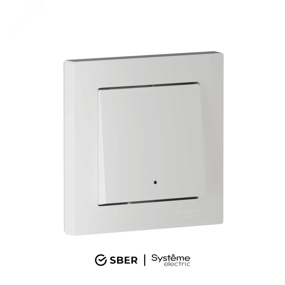 ATLASDESIGN SMART 1-кл. ВЫКЛЮЧАТЕЛЬ с подсв., Zigbee, сх.1, L+N, 10А, мех., БЕЛЫЙ ATN000113Z