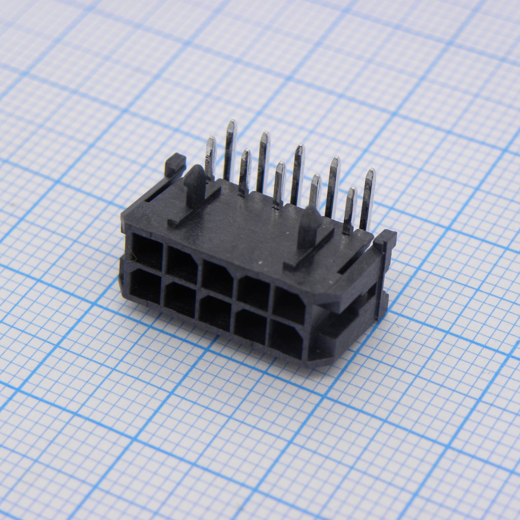 430451000 - Прямоугольный разъем, Серия Micro-Fit 3.0 43045, 10 контакт(-ов), Штыревой Разъем, 3 мм