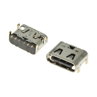 USB3.1 TYPE-C 06PF-073 - Разъём USB TYPE-C - розетка на плату, 6 контактов
