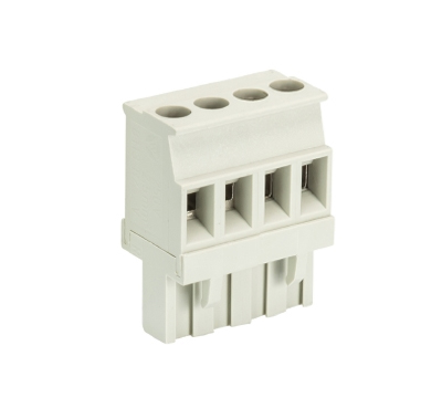 Розетка Wiecon 8213 B / 4 VR - Розеточный разъем, прямой, на кабель, шаг 5,08 мм, 4 полюса, номинальное сечение: 2,5 мм кв., винтовая фиксация провода, 400V, 12А, с маркировкой, цвет: серый, серия 8213 B VR