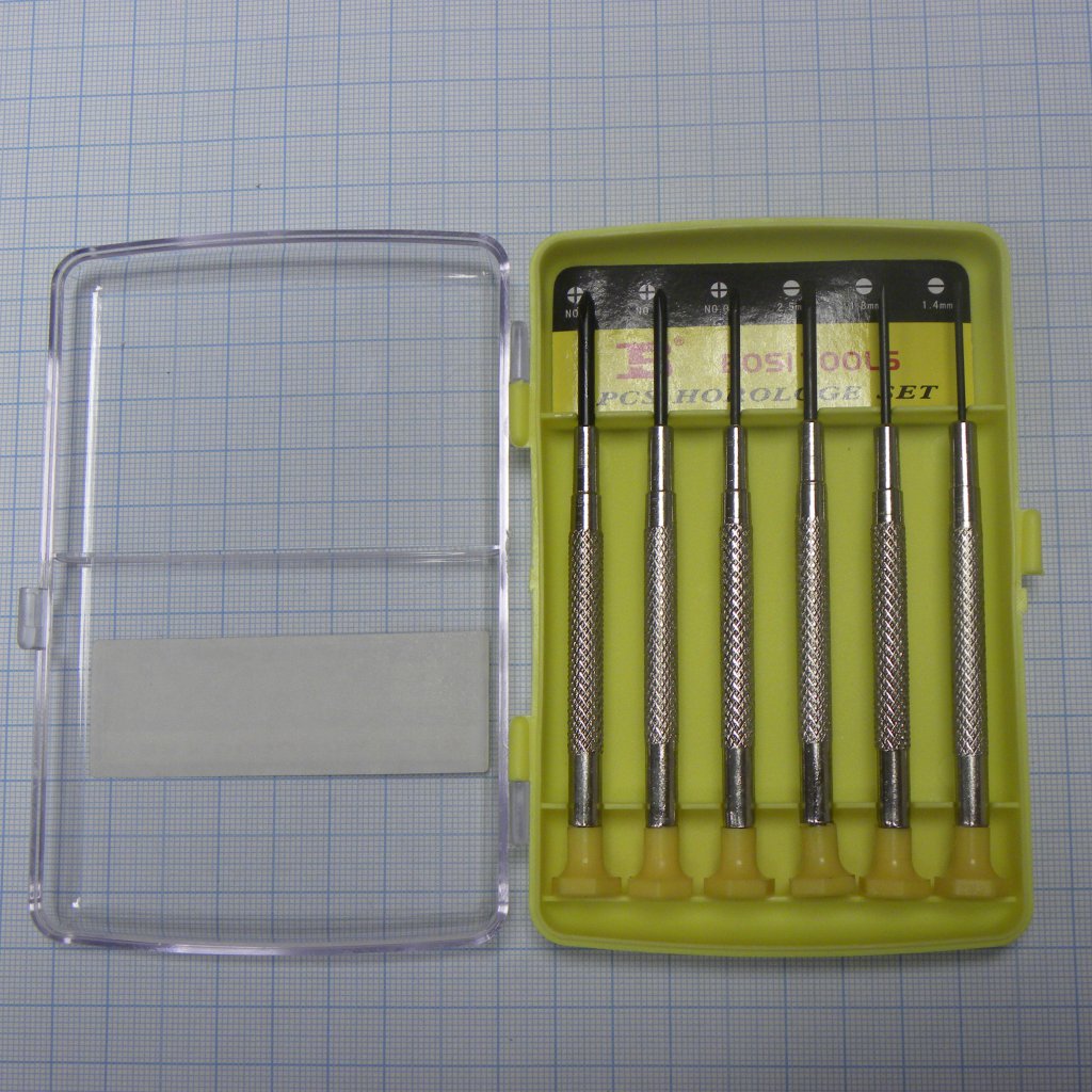 Набор отверток BS468068 - Набор отверток  +N0.00, N0.0, N0.1, 1.4, 1.8, 2.5мм