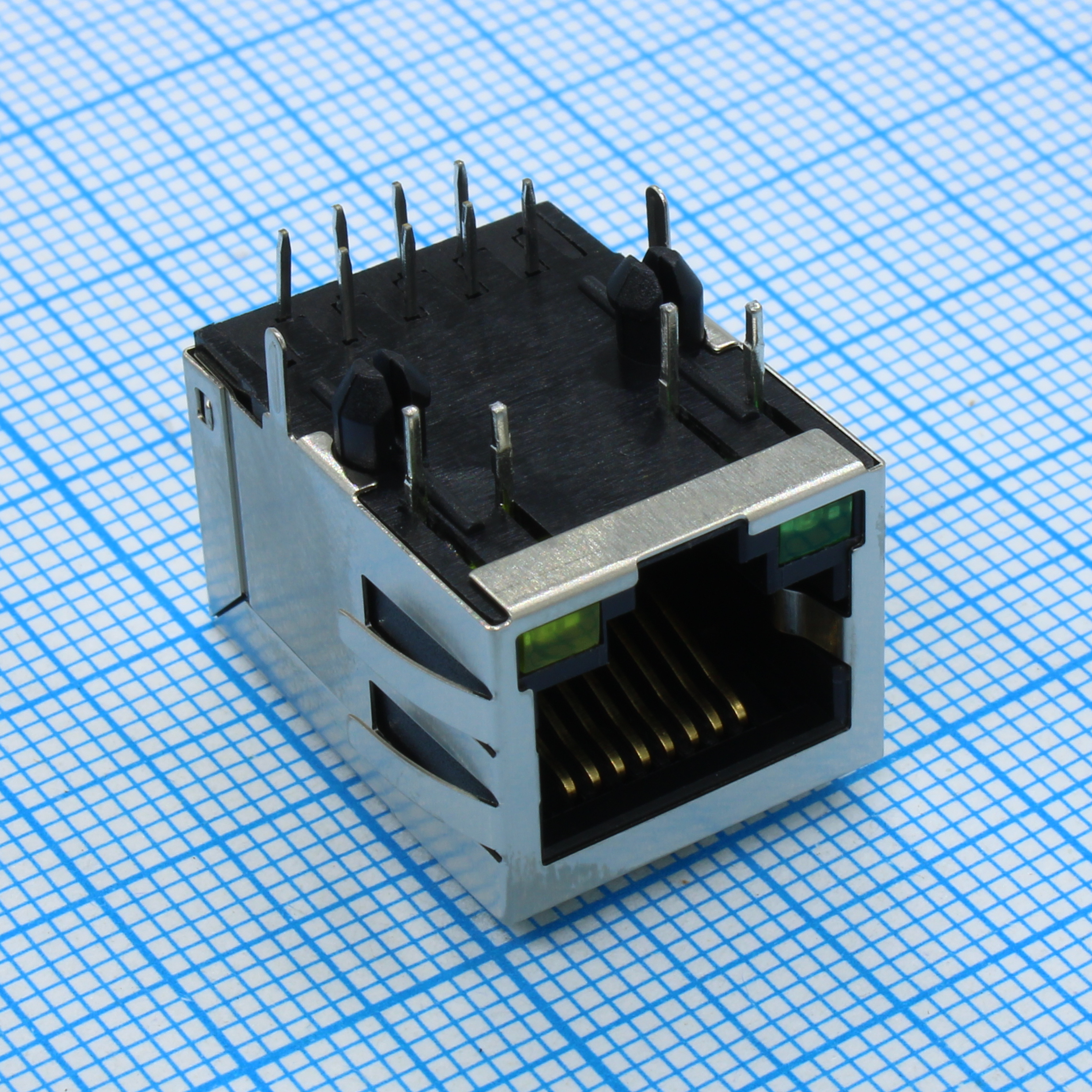 L-KLS12-TL193-1X1-G/Y-03-S - Разъем RJ45 со светодиодами и трансформатором