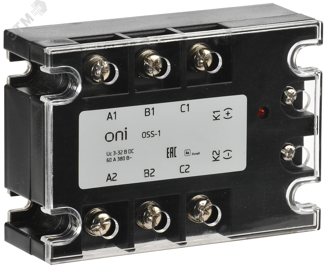 Реле твердотельное OSS-1 60А 380В AC 3-32В DC OSS-1-3-60-B