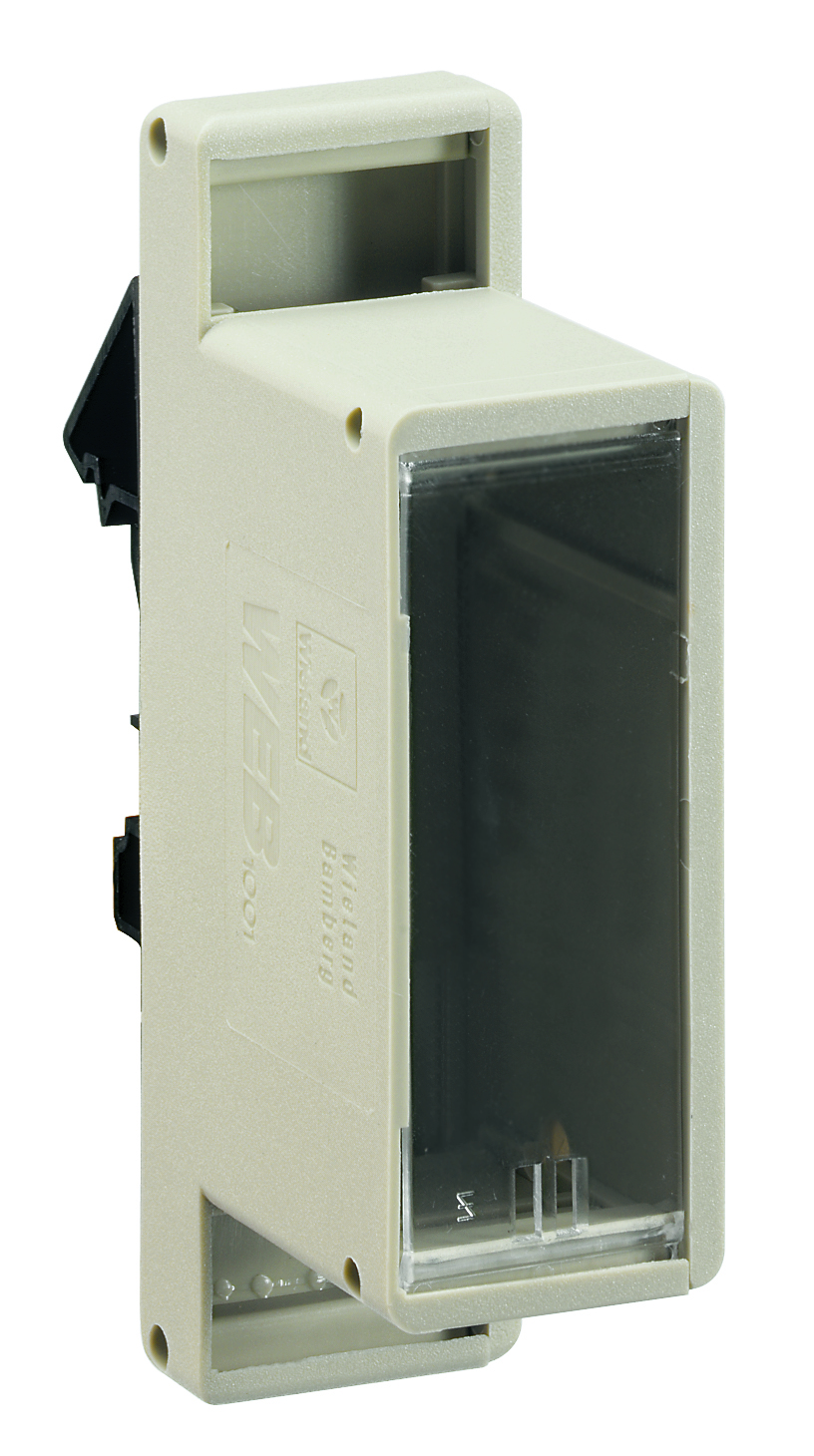 Корпус 87.010.0053.0 - Корпус для РЭА, с универсальным креплением, без печатной платы, габариты корпуса, Ш х В х Г (мм): 27 x 42 x 96, габариты платы, Ш х В х Г (мм): 93 x 22, цвет: серый, серия wiebox WEB 1