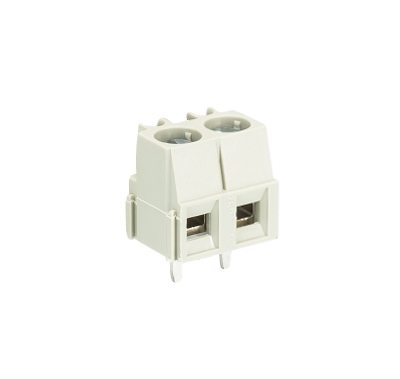 Клемма Wiecon 8192 / 2 - Клемма на печатную плату, подвод кабеля сбоку, 2 полюса, шаг: 5,00 мм, винтовая фиксация провода, с маркировкой, 300V, 10A, цвет: серый, серия 8192