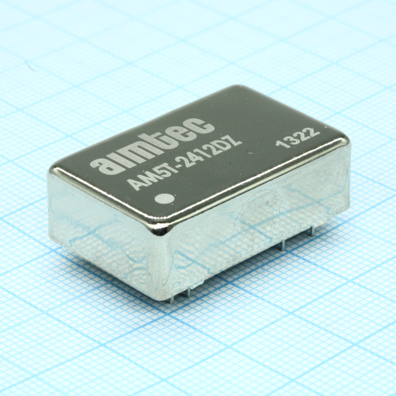 AM5T-2412DZ - DC/DC, 5Вт, вход 18…36В, выход ±12В/±0.209А, изоляция 1500В DC, КПД 80%, максимальная емкостная нагрузка не более ±100мкФ, DIP24, 31.75x20.32x10.16мм, -40…85°C, металл