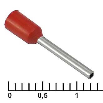 DN00510 RED (1X10MM) - Наконечник на кабель DN00510, красный, 1x10 мм
