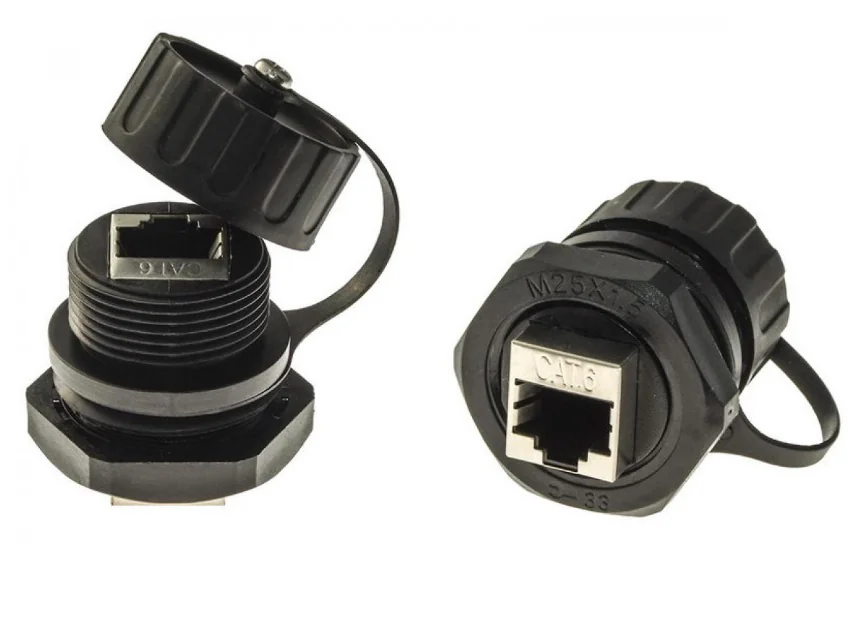 RJ45M25Z0-6BG - Разъём герметичный SZC RJ45M25Z0-6BG, 10BASE-T,100 BASE-T, 1000 BASE-T