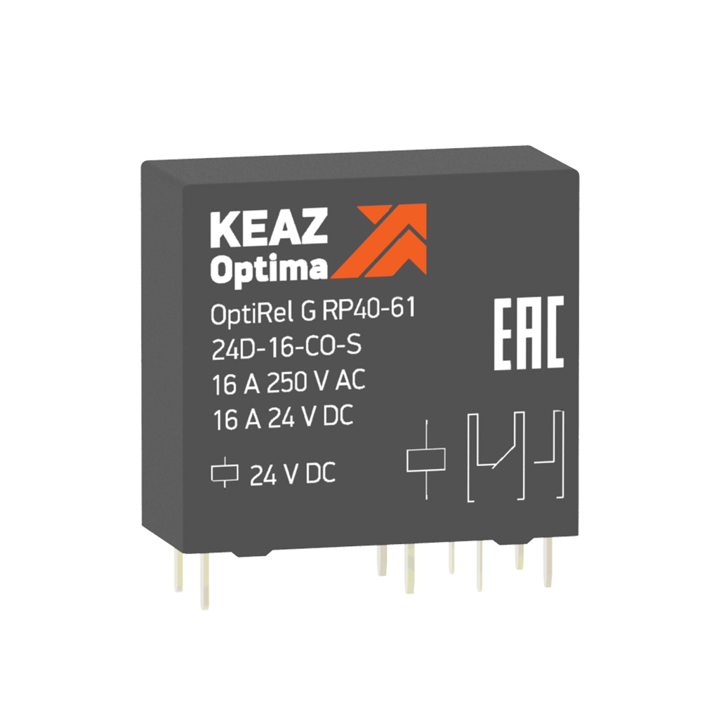 Реле промежуточное OptiRel G RP40-61-24D-16-CO-S КЭАЗ 281036