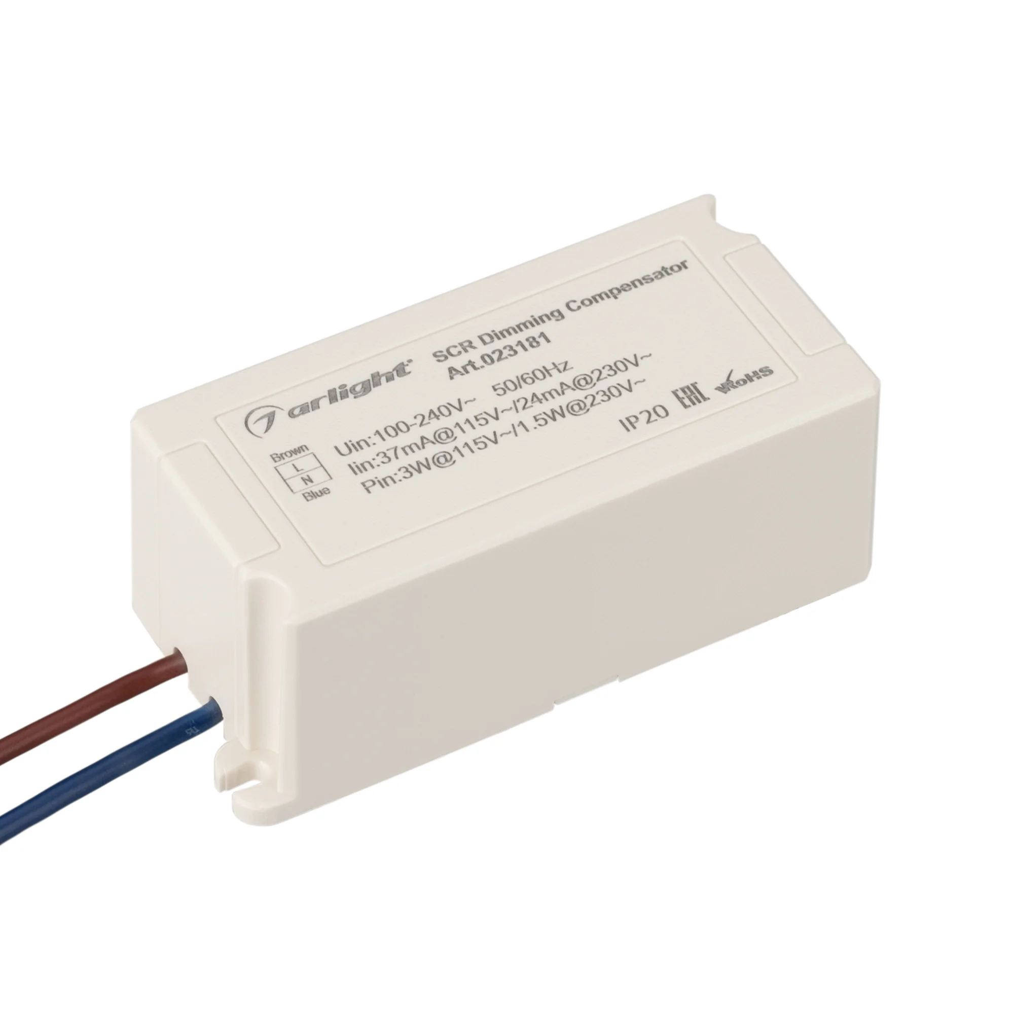 Усилитель компенсирующий ARL-TB01 230V, TRIAC ARL, IP20 пластик, 2 года