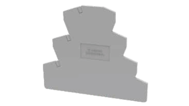 Торцевая крышка D-DS2.5-PE-3L-01P-11 - Торцевая крышка, для клемм DS2.5-PE-3L..., цвет: серый