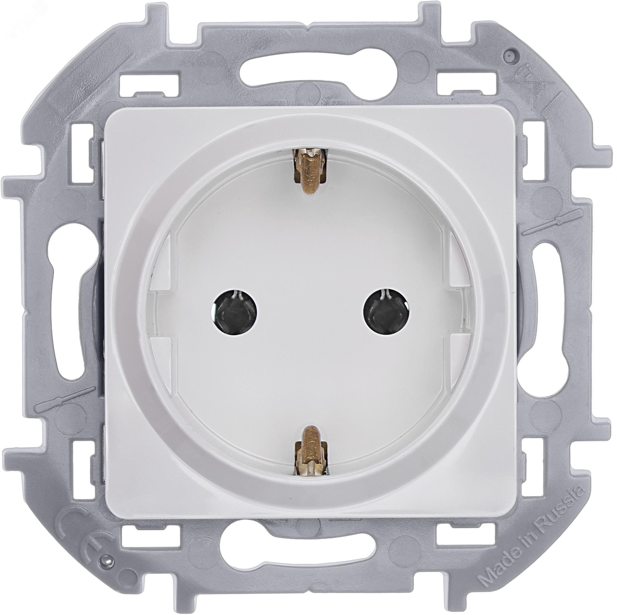 Розетка 1-м СП Inspiria 16А IP20 250В 2P+E немецк. стандарт механизм бел. Leg 673720