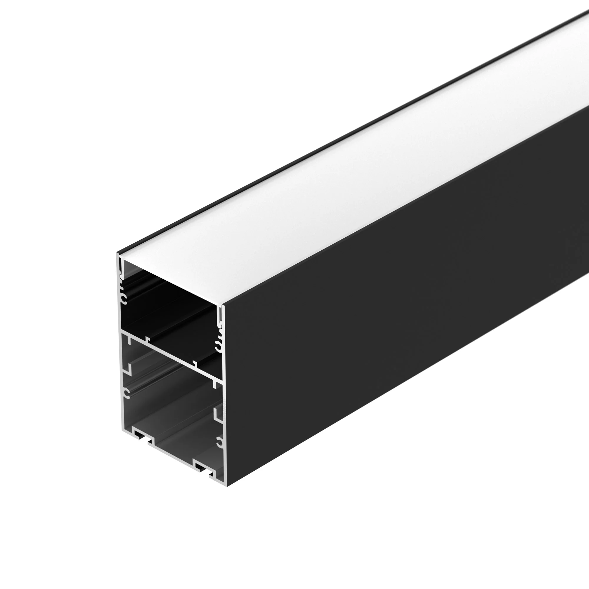 Профиль ARH-LINE-6085-3000 BLACK 036138 - Алюминиевый подвесной профиль для светодиодных лент и линеек, с отсеком для блока питания (размер отсека 46х44 мм). Цвет - чёрный RAL9005 (порошковая окраска). Габаритные размеры (L?W?H): 3000x60x85 мм. Ширина пло