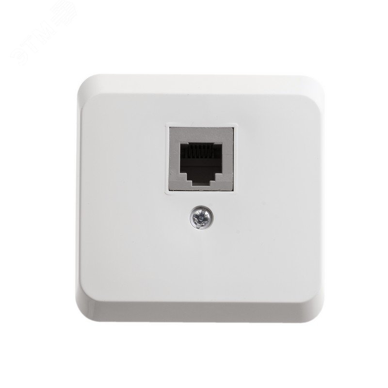 Розетка телефонная 1-м ОП Этюд бел. SE TELA-001B