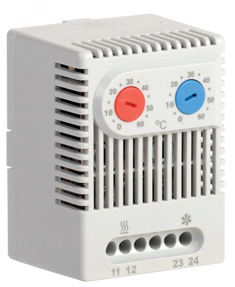 Термостат двухканальный УККт от 0 до +60°C NO+NC YCE-DTNO-NC-60