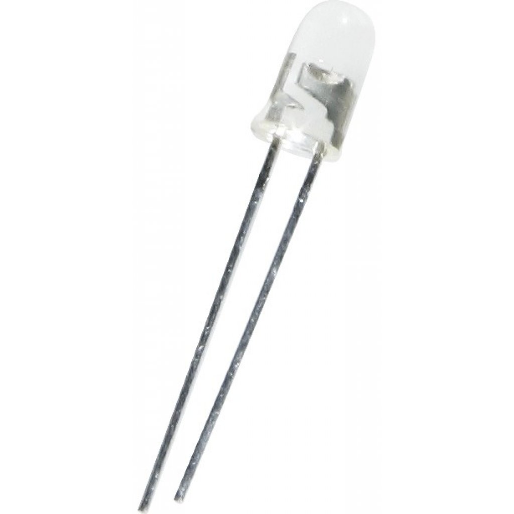 L-1513SURC-E - Светодиод 5мм/красный/630нм/1600-2200мкд/прозрачный/20°