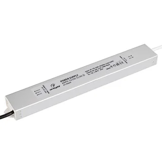 Блок питания ARPV-24100-SLIM-D (24V, 4.2A, 100W) 026664 - Источник напряжения с гальванической развязкой для светодиодных изделий. Входное напряжение 170-265 VAC. Выходные параметры: 24 В, 4.2 А, 100 Вт. Встроенный PFC >0.5. Герметичный алюминиевый корпус