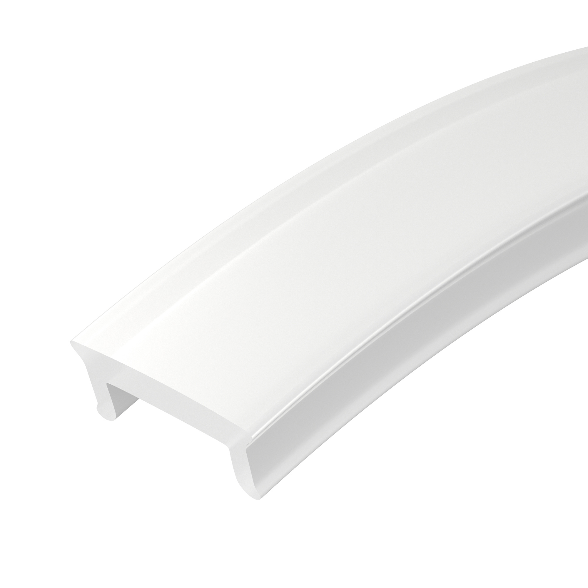 Экран W10-5000 SILICONE 043661 - Матовый гибкий экран к профилю WALL-FANTOM-BENT-W10-SIDE, PLINTUS-FANTOM-BENT-H20-SIDE,  PLINTUS-FANTOM-BENT-H35-SIDE, PLINTUS-H35-F, PLINTUS-FANTOM-H20,  PLINTUS-FANTOM-H35. Материал -силикон. Длина 5000мм. Цена за 1м. Св
