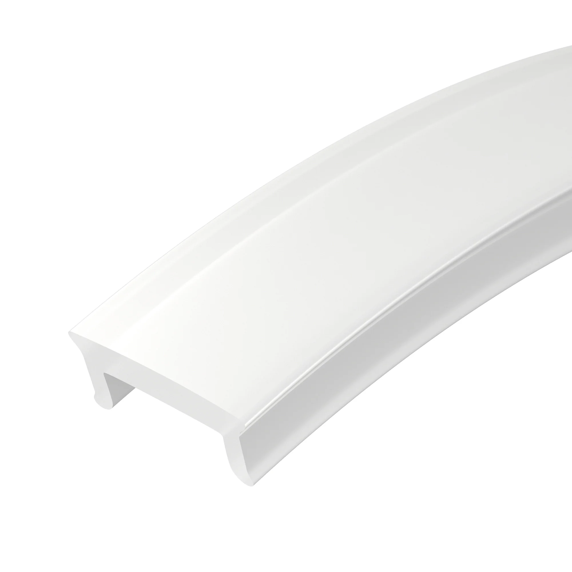 Экран W10-5000 SILICONE 043661 - Матовый гибкий экран к профилю WALL-FANTOM-BENT-W10-SIDE, PLINTUS-FANTOM-BENT-H20-SIDE,  PLINTUS-FANTOM-BENT-H35-SIDE, PLINTUS-H35-F, PLINTUS-FANTOM-H20,  PLINTUS-FANTOM-H35. Материал -силикон. Длина 5000мм. Цена за 1м. Св