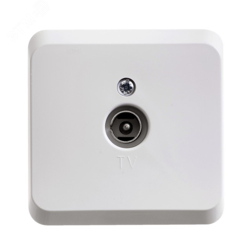 ЭТЮД Розетка телевизионная TV 0.7дБ наружная белая TVA-002B