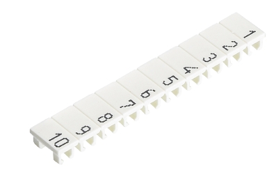 Шильдик 9705A/5/10 B  111-120 - Маркировка для клемм сечением 2,5 мм.кв., шириной 5 мм, 10 шильдиков, белая, нанесенные знаки: 111 – 120
