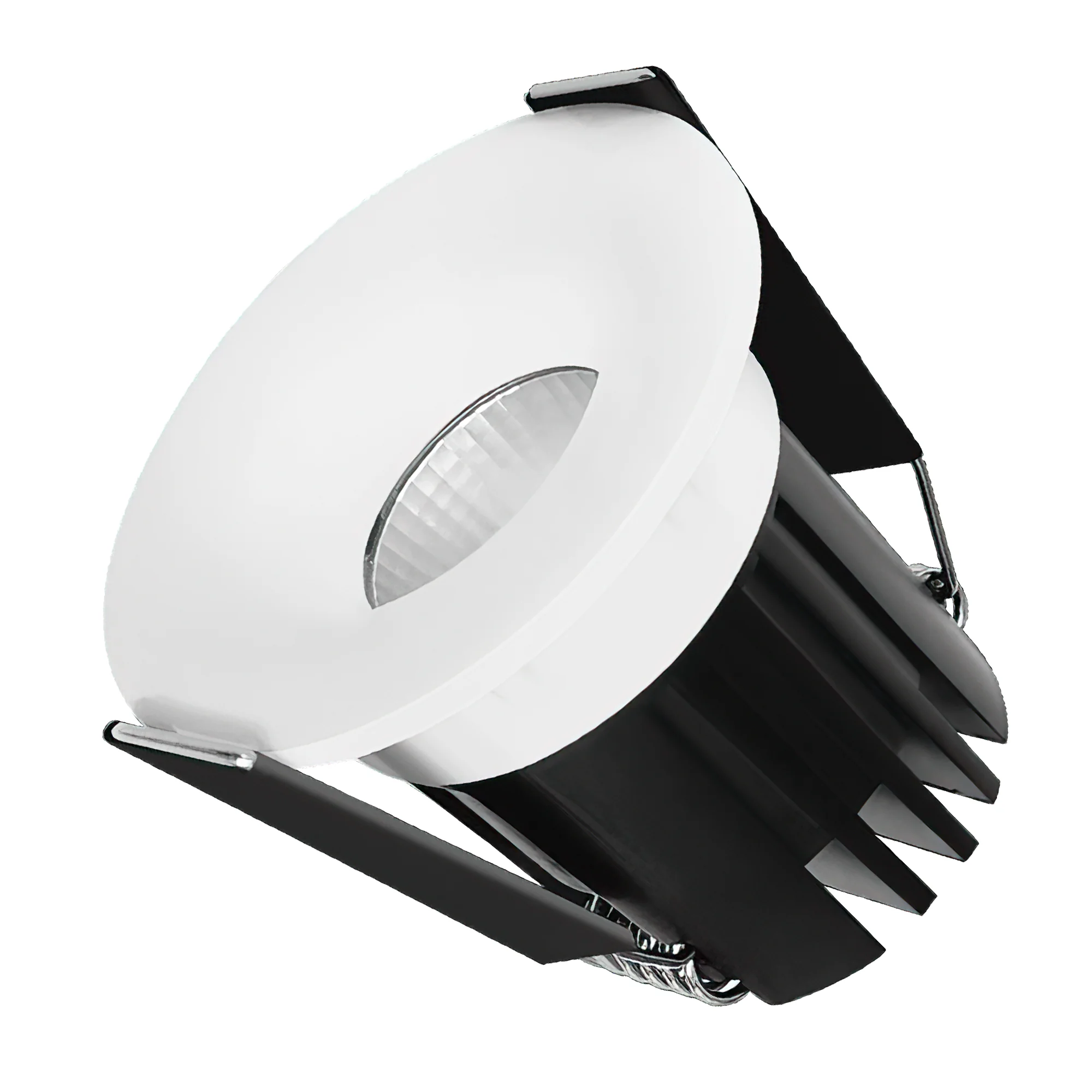 Светильник MS-FOGGY-BUILT-R45-5W Day4000 (WH, 36 deg, 230V) 044622 - Встраиваемый светильник даунлайт. Мощность 5 Вт, св. поток 440 лм, 88 лм/Вт, дневной 4000 K, CRI>90, угол 36°, напряжение питания 230 В. Белый круглый корпус из алюминия, экран PMMA, сте
