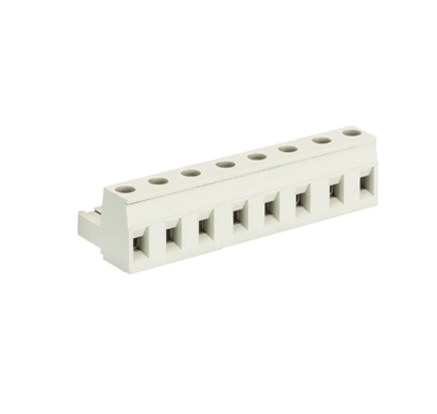 Розетка Wiecon 8313 B / 8 OB - Розеточный разъем, угловой, на кабель, шаг 7,5 мм, 8 полюсов, номинальное сечение: 2,5 мм кв., винтовая фиксация провода, 690V, 12А, с маркировкой, цвет: серый, серия 8313 B