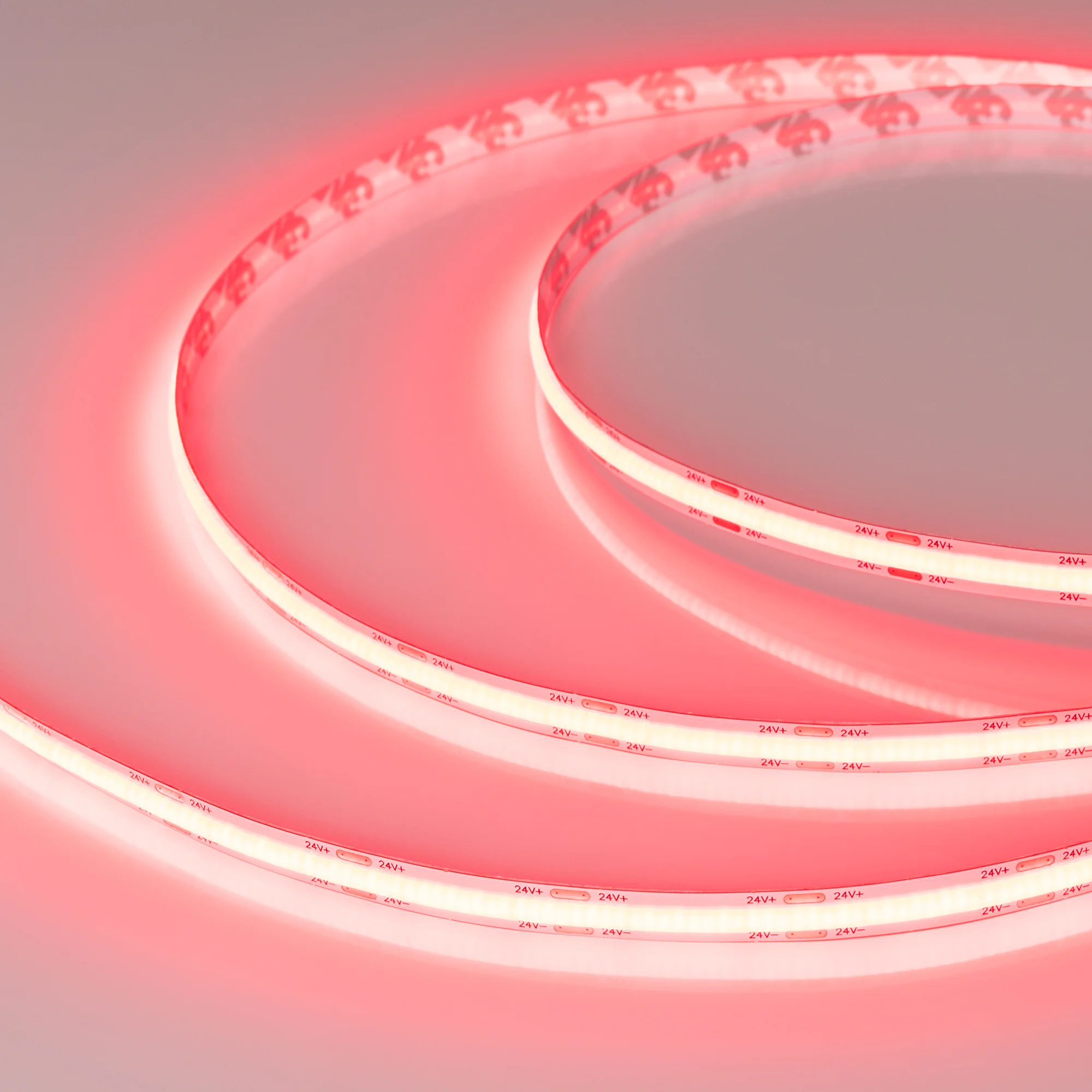 Лента COB-X544-8mm 24V Red (11.5 W/m, IP20, CSP, 5m) 032176(2) - Лента COB сплошной засветки без видимых светодиодов. Светодиоды CSP 544 шт/м. Цвет свечения КРАСНЫЙ, угол 140°. Мощность 11.5 Вт/м, питание 24 В. Размеры 5000х8х1,6 мм. Мин.отрезок 29,41 мм.