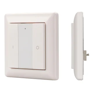 INTELLIGENT ARLIGHT Панель DALI-223-1G-DIM-IN (BUS) 025492 - Встраиваемая кнопочная белая пластиковая панель для работы по протоколу DALI. Функция диммирования 1 группы / широковещательная. Установка номера группы выполняется переключателями на корпусе. 2
