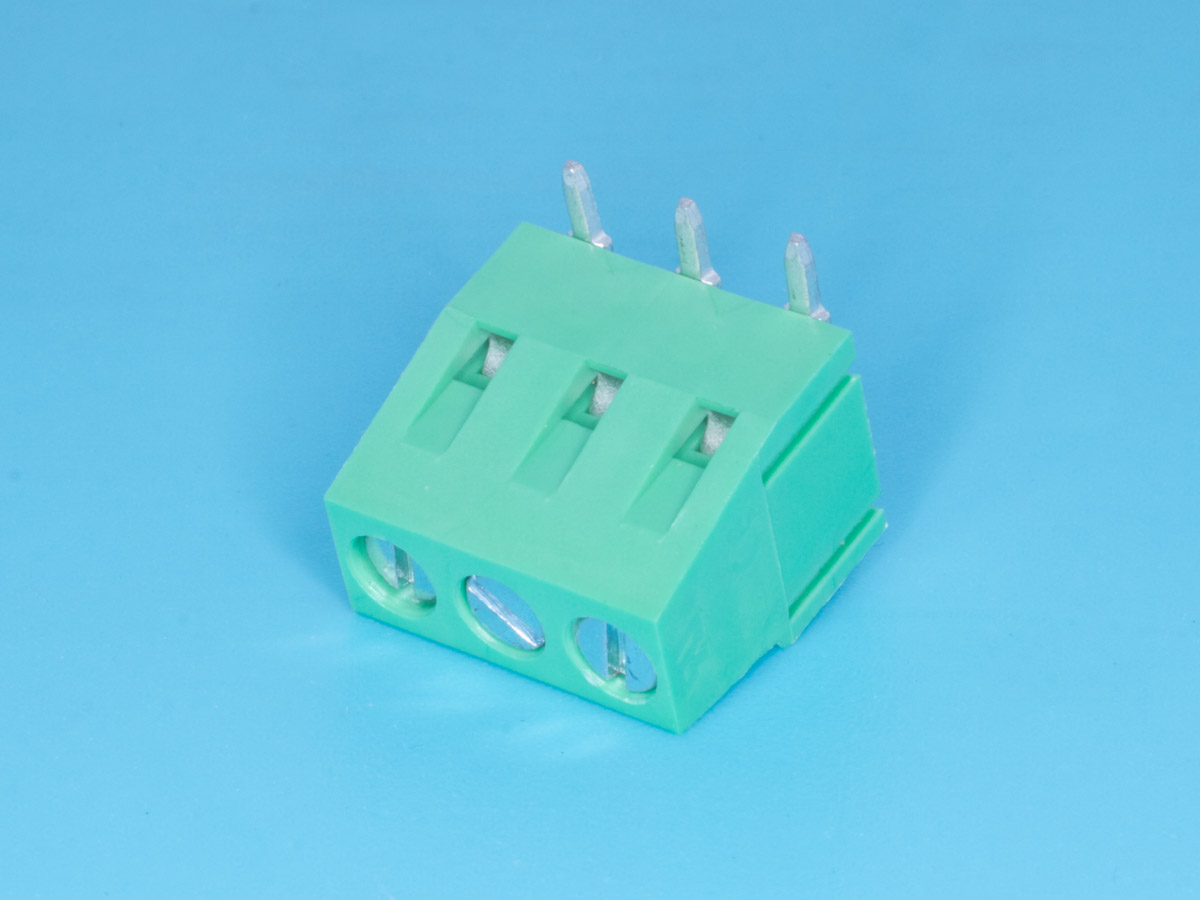 TB-01RB - Клеммник с винтом 3 позиции, шаг 5,00мм, прямой угол