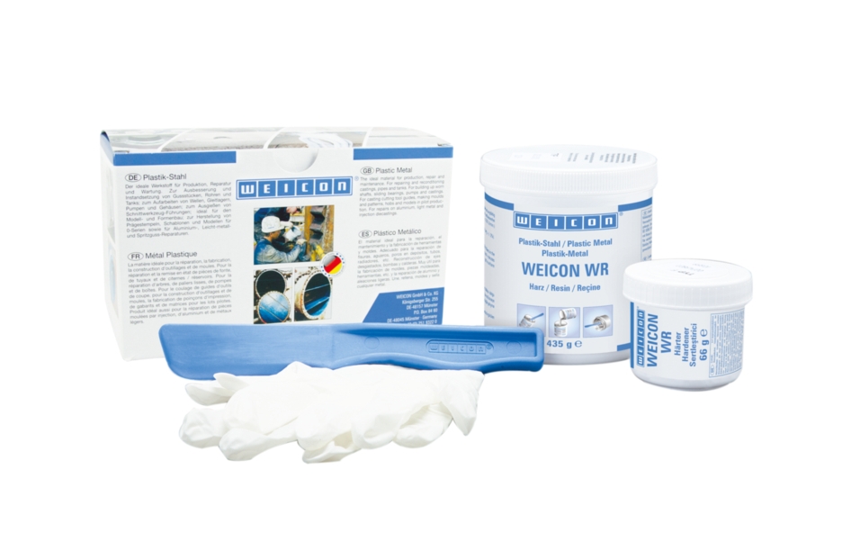 wcn10300005 - 10000077 WEICON WR (0,5 кг) Эпоксидный композит жидкий, наполненный сталью, износоустойчивый