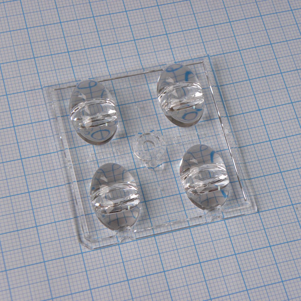 C15135_STRADA-2X2-T1 - Групповая квадратная линза 50х50мм для 4 LED размером до 5050